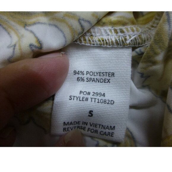 NWOT Long Sleeve Button-Up Glam Gold Chain Top (Size S) - Picture 6 of 10